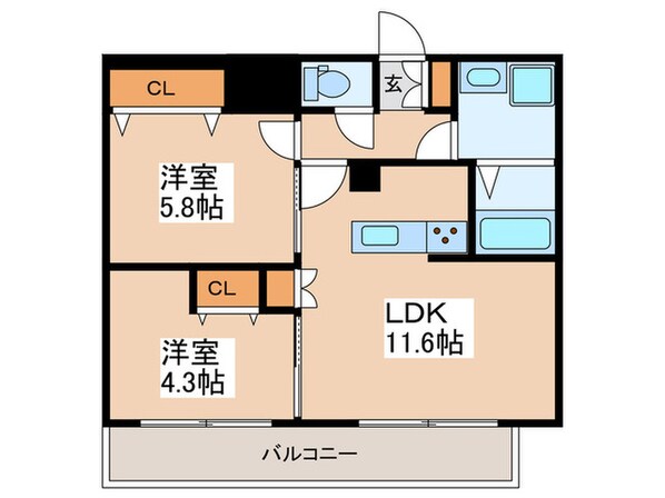 フレンシア下井草の物件間取画像